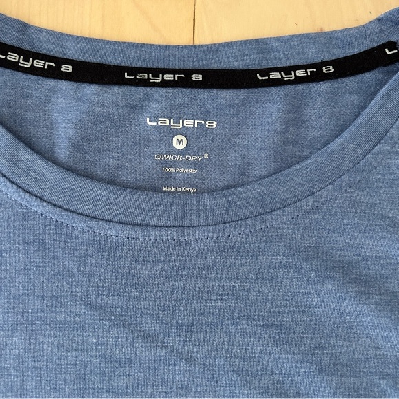 Men’s Layer 8 Polyester Tshirt Blue - Picture 2 of 2